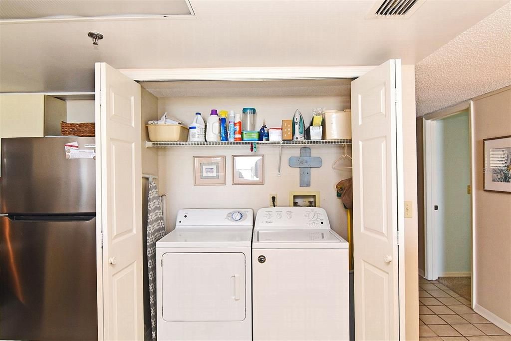 Inside Laundry Closet in kitchen