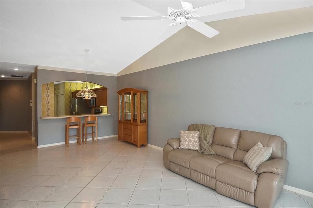 Living room, dining area