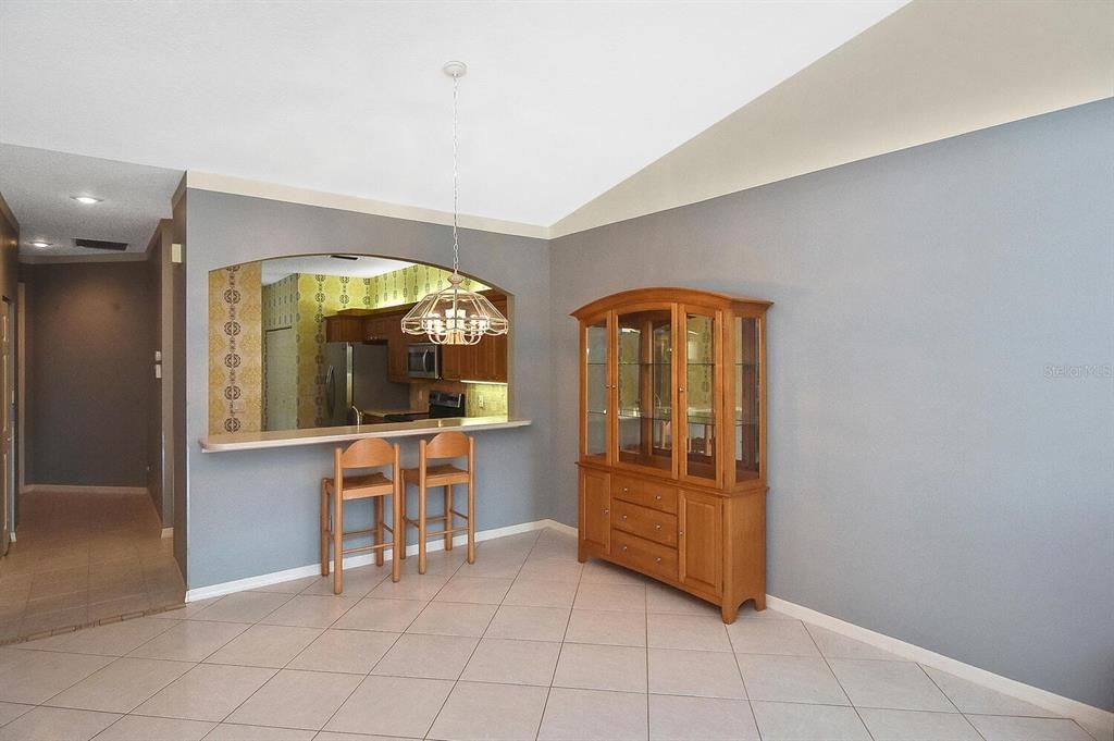 Dining area, foyer, kitchen