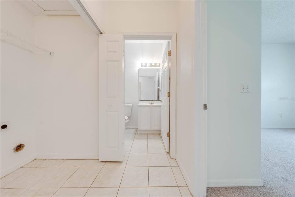 Laundry Closet and Guest Bath