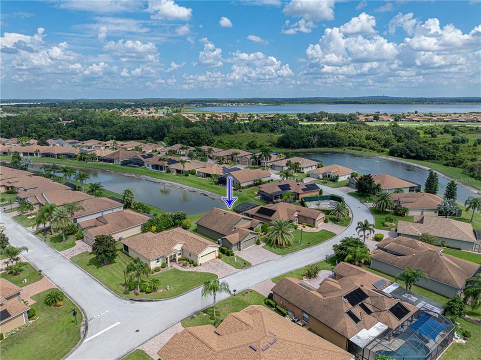 Neighborhood drone view