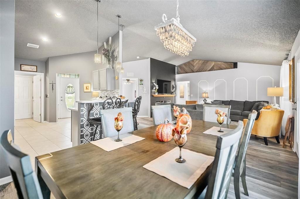 View of Dinning room into living room