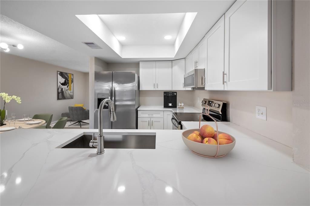 Virtually staged kitchen