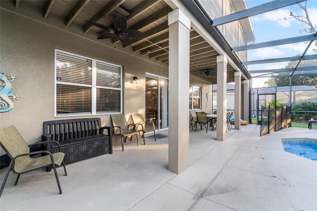 pool area with enclosed lanai