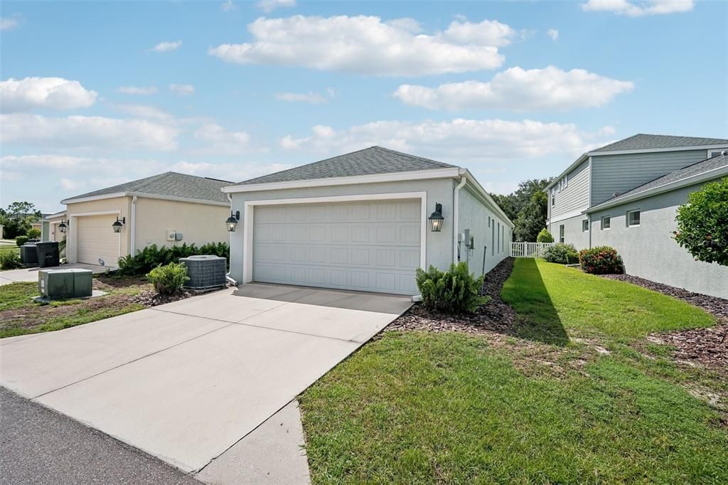 REAR OF HOME AND GARAGE