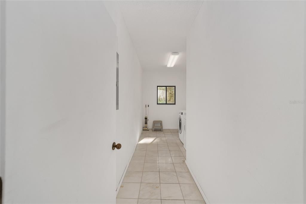 Entrance to large laundry room