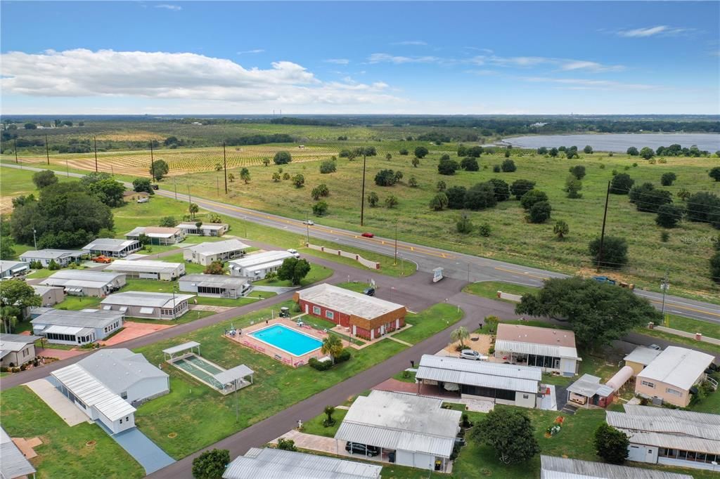 Aerial of the amenities