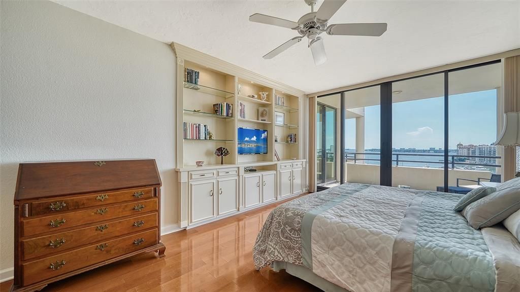 Primary bedroom with it's own balcony.