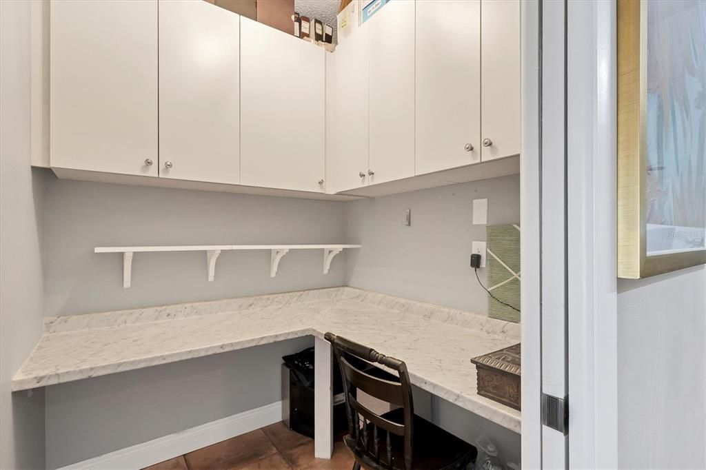 Pantry with shelving - Plumbed for Laundry Room