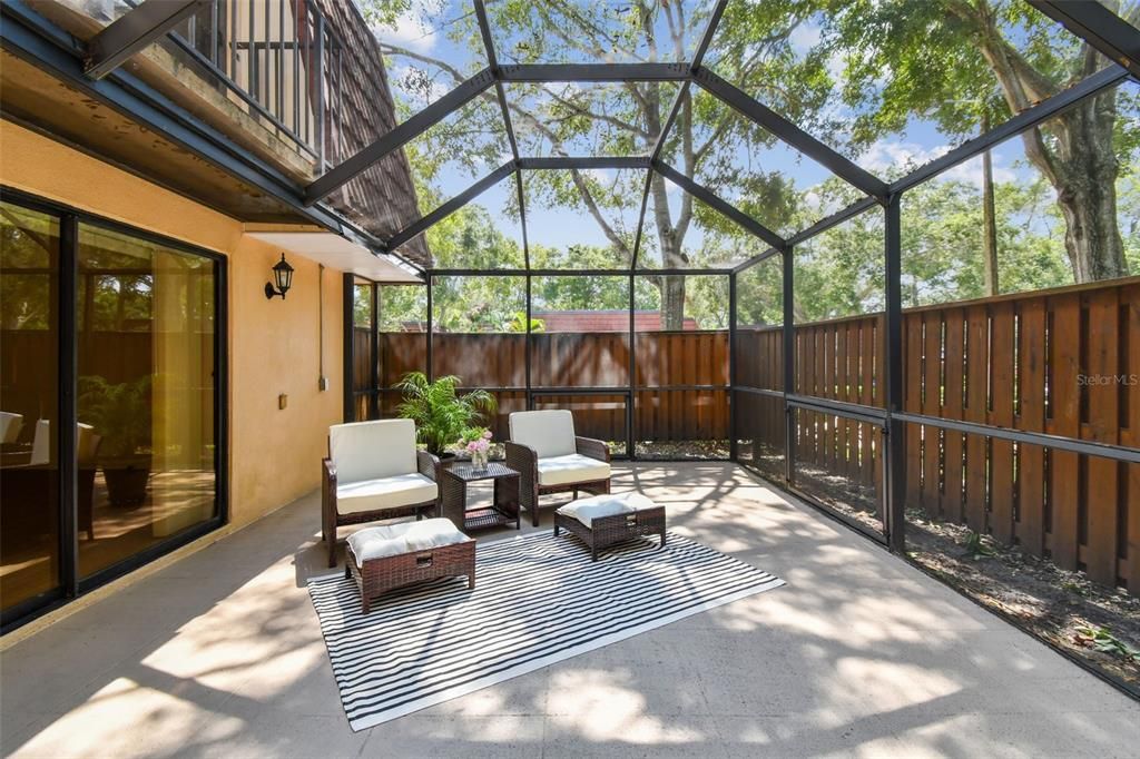 Screened patio