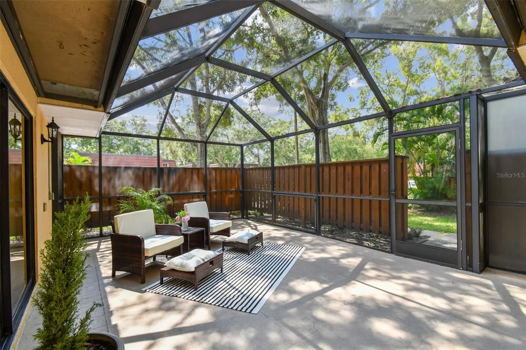 Screened patio