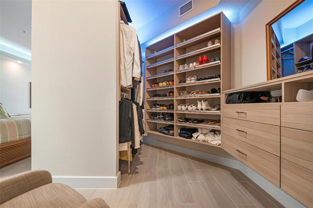 Primary walk-in closet