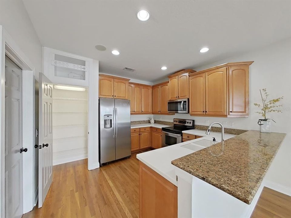 Large pantry and door to laundry room off to the left