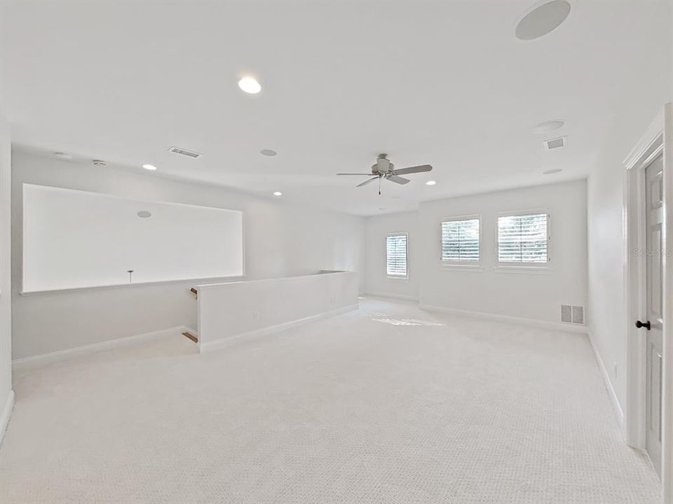 Huge loft over looks great room down below