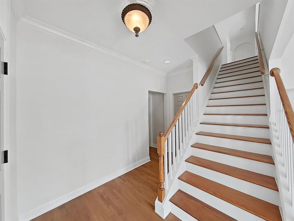 stairs to loft & 3 bedrooms and full bath