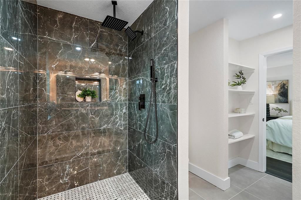 Primary oversized walk in shower