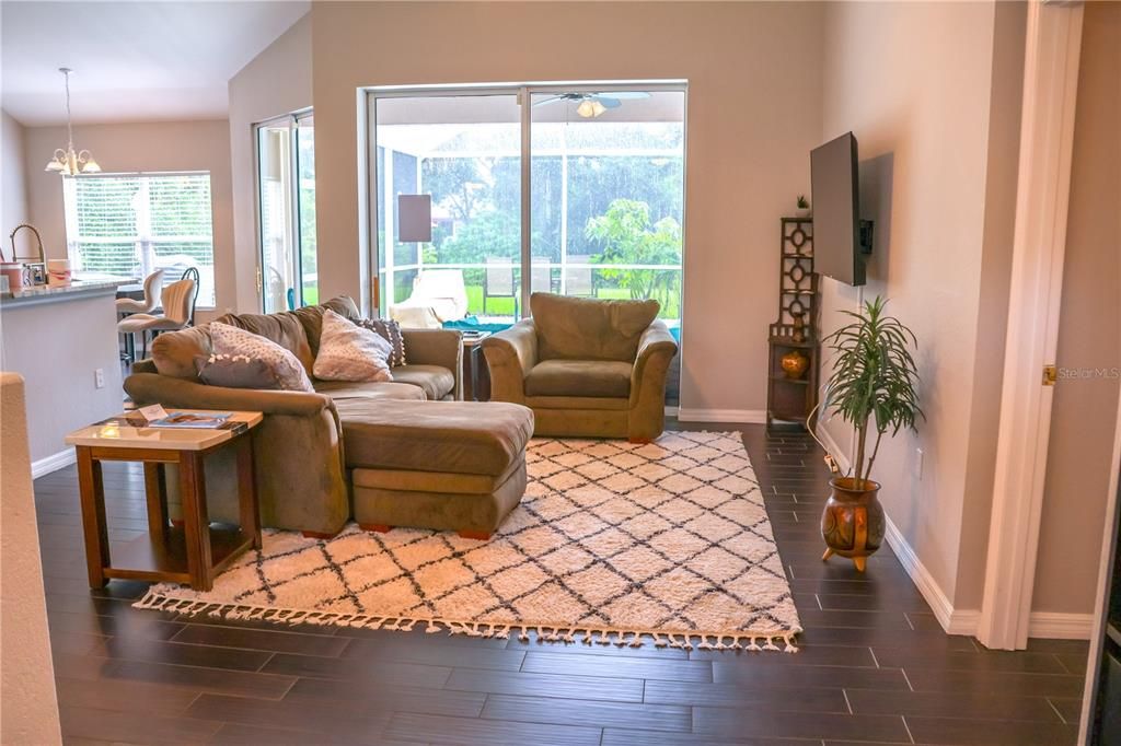 Comfortable well decorated living room