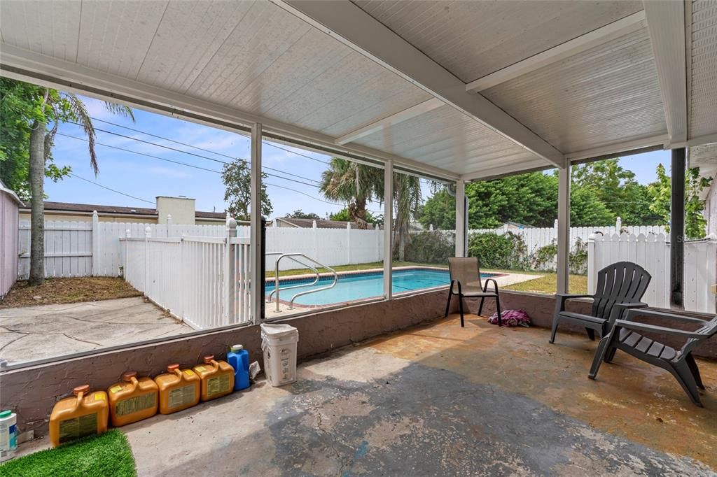 Screened patio