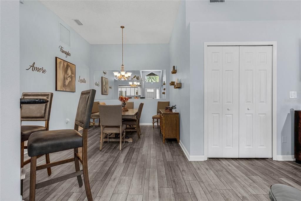 Foyer entering into Dining Room