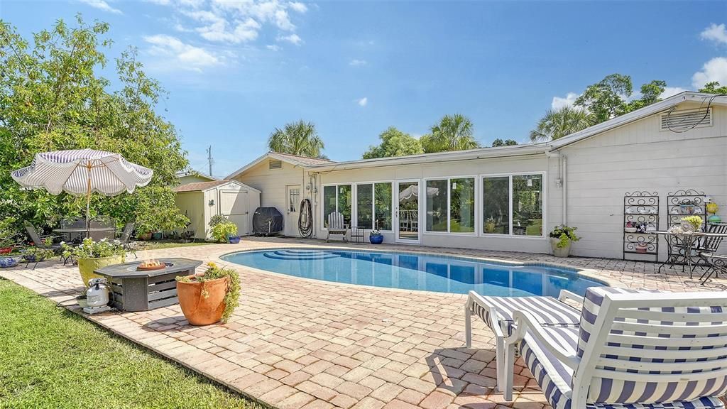 Large Paver Patio Around Pool