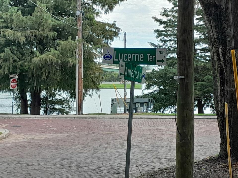 Walk a block to Lake Lucerne.