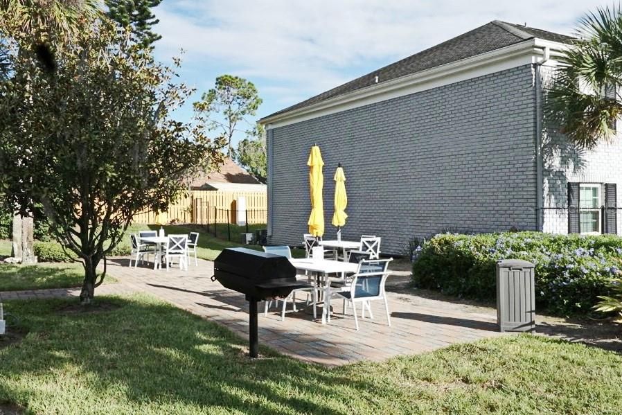 Tables at pool area