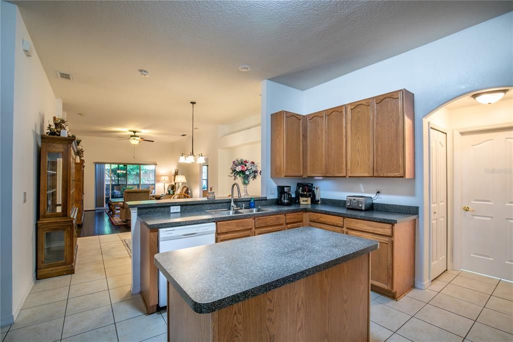 Open floor plan with Cathedral ceilings.