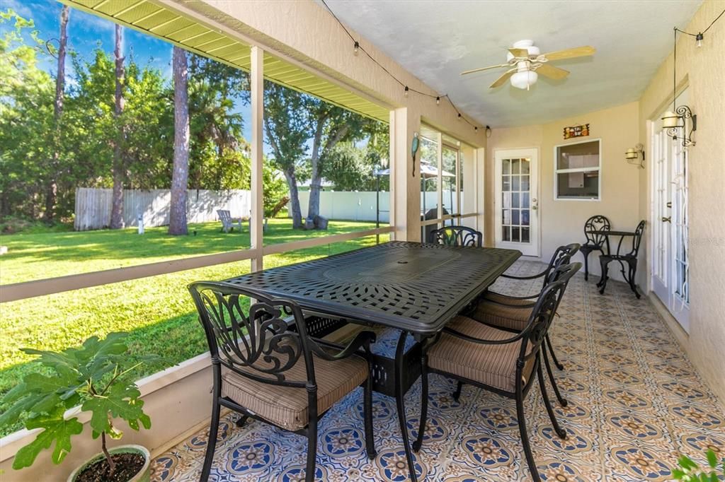 Enjoy meals on screened porch!