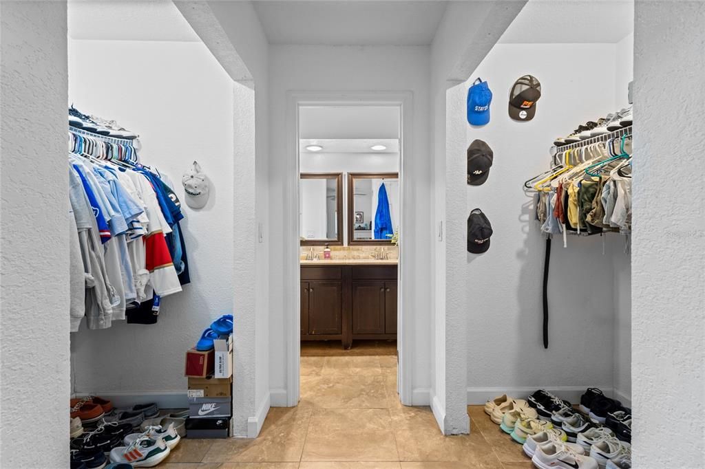 HIS AND HERS CLOSETS