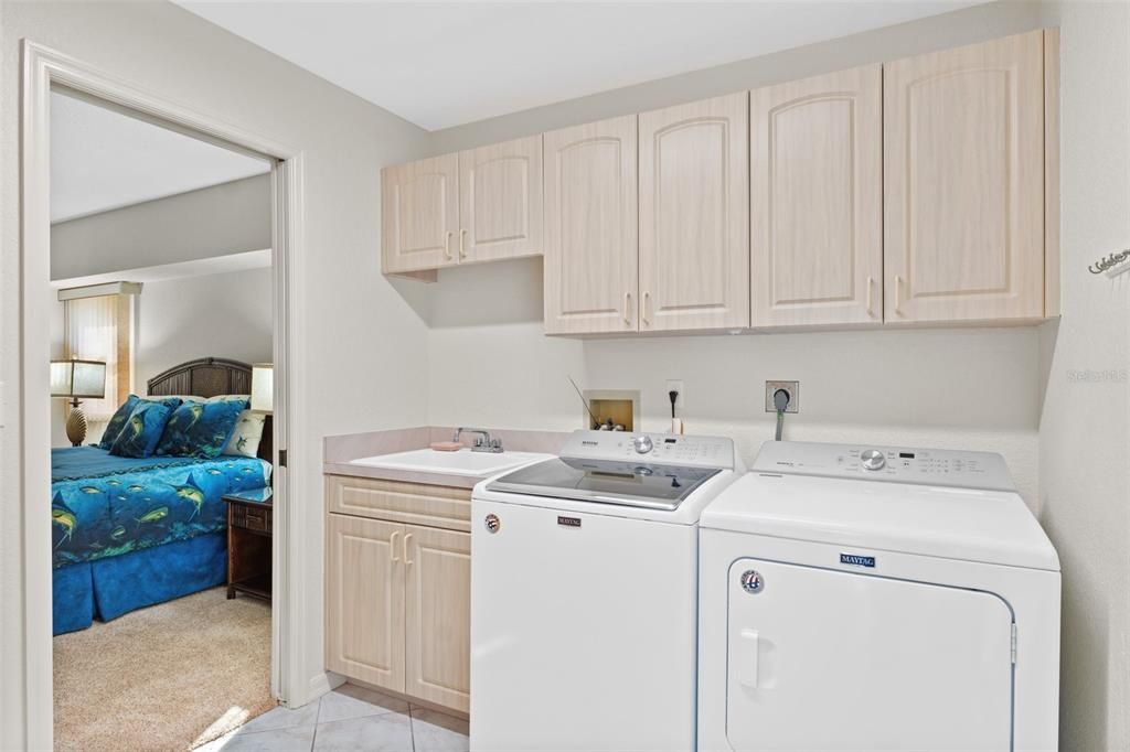 Large inside laundry room