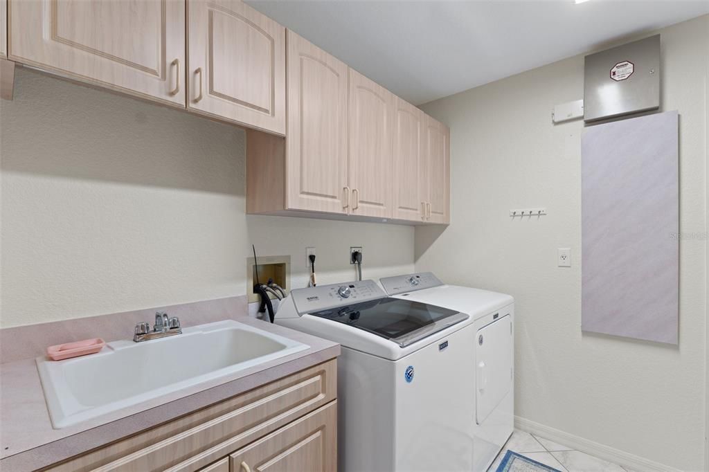 Large inside laundry room