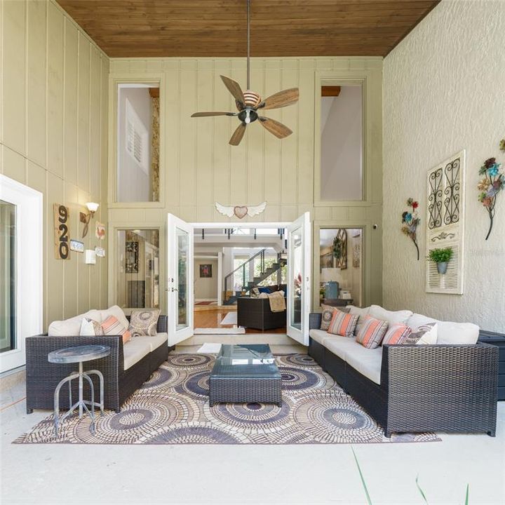 Covered Patio leading out from Living Room