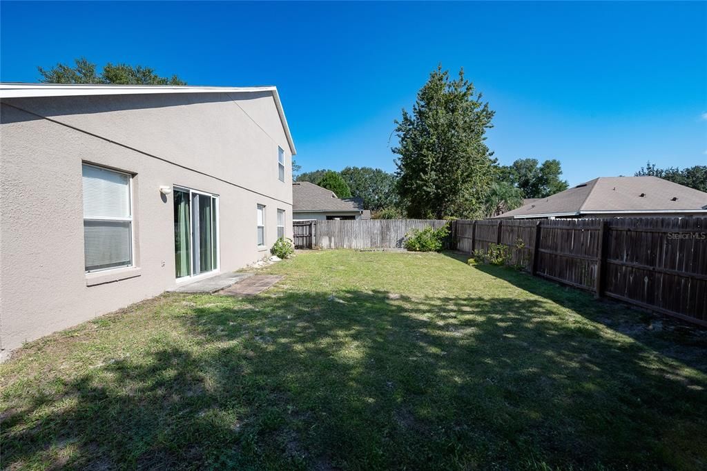 enclosed backyard