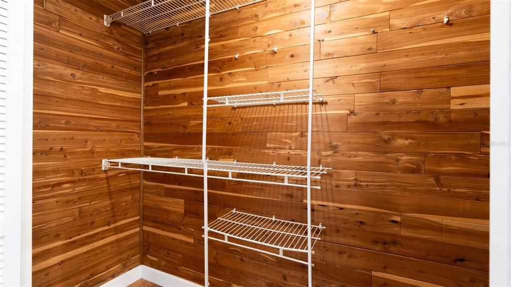 Cedar lined closets