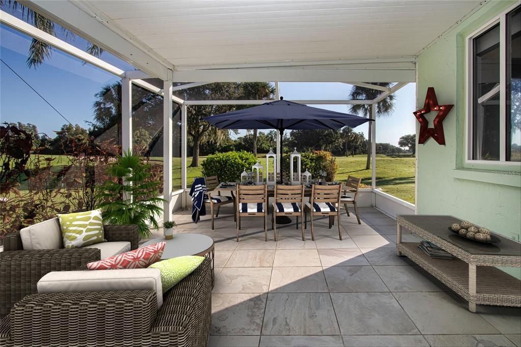 Staged Covered Screened Porch