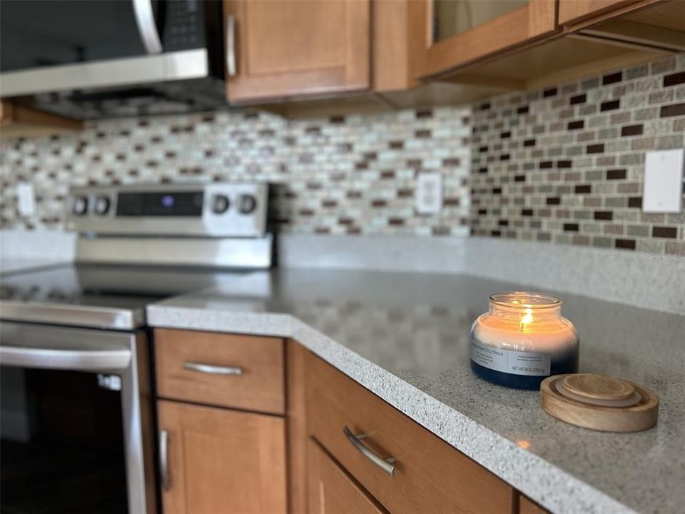 Soothing backsplash