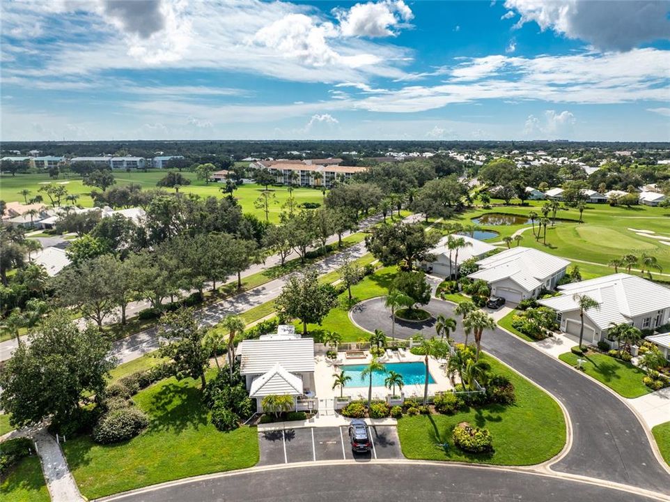 Community clubhouse and pool