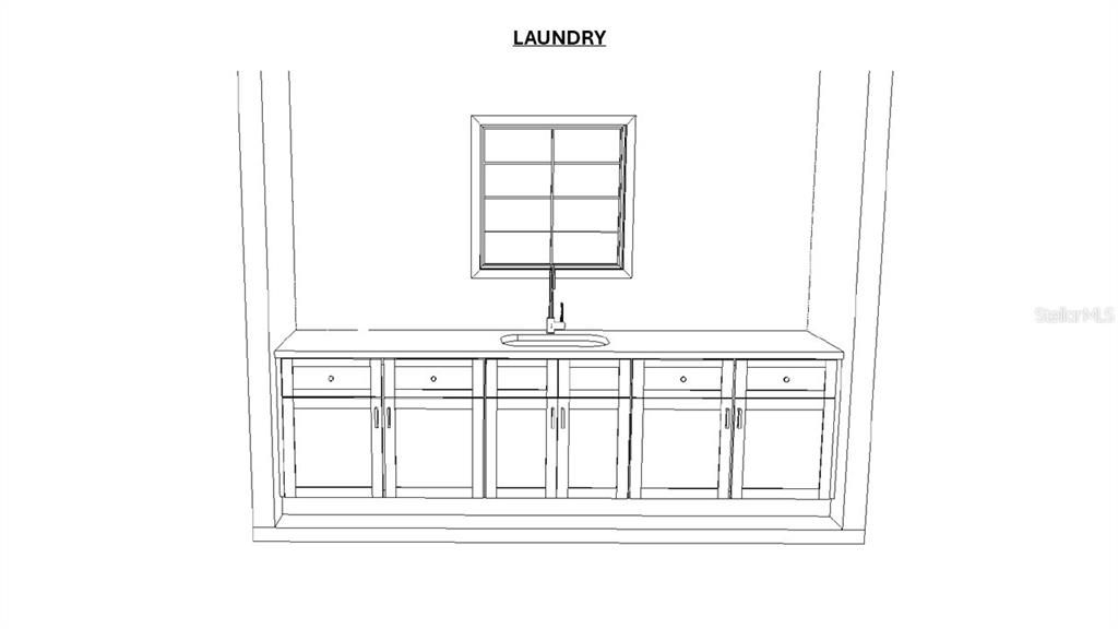 Laundry cabinet drawing