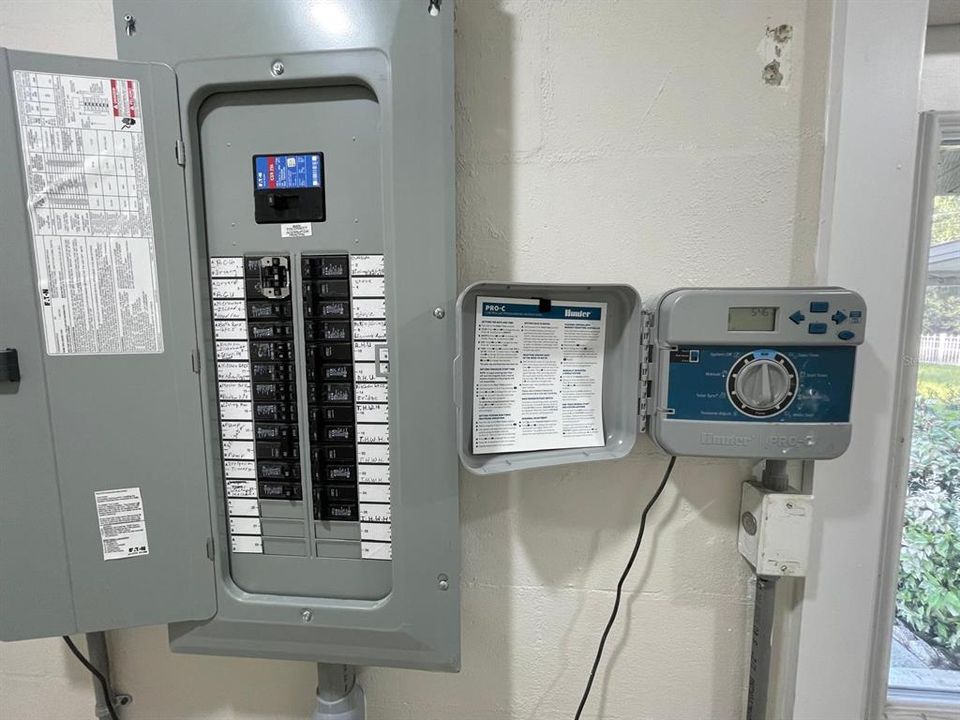 Electrical Panel and Irrigation Control Panel