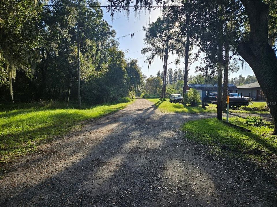 Looking down Candis Rd.