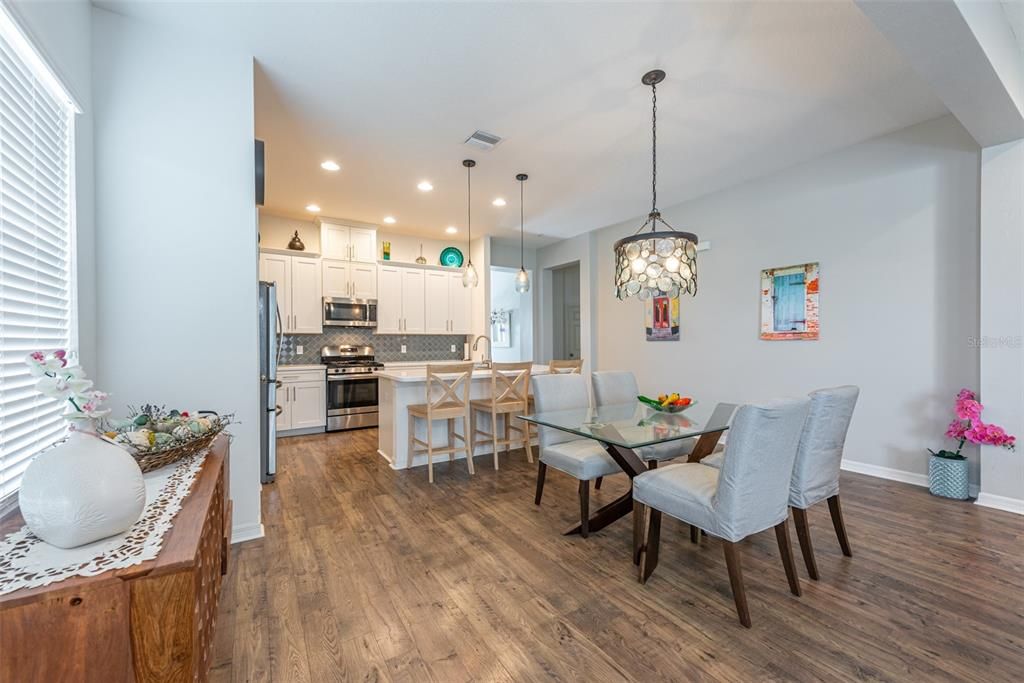 View of Dining room & Kitchen from Living Room.