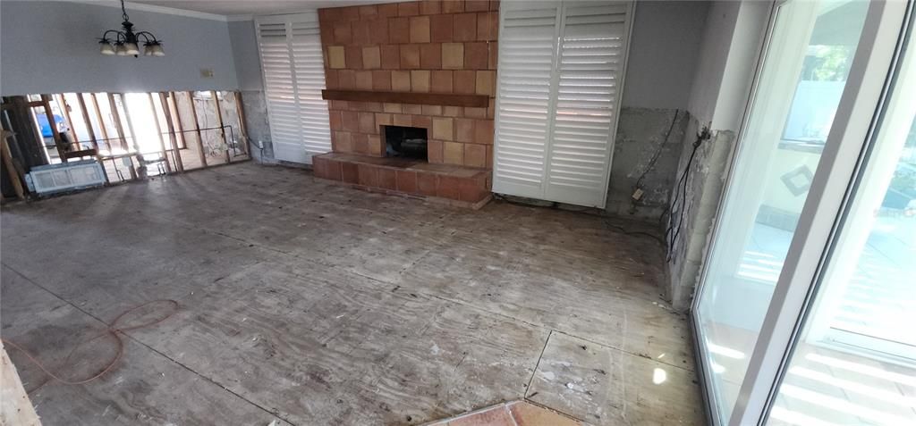 Dining Room/Sitting area after Hurricane Helene.