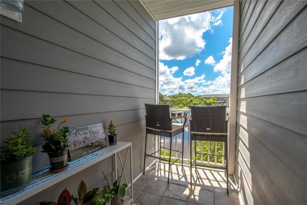 The primary bedroom balcony.