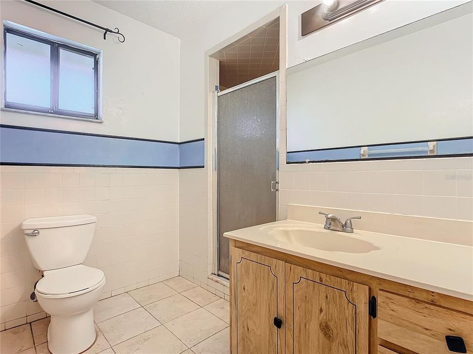 second full bathroom with walk in shower