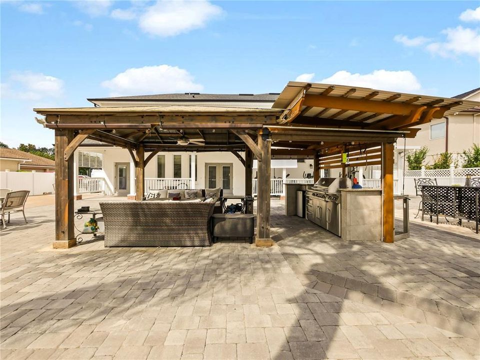 pergola and bar-b-cue