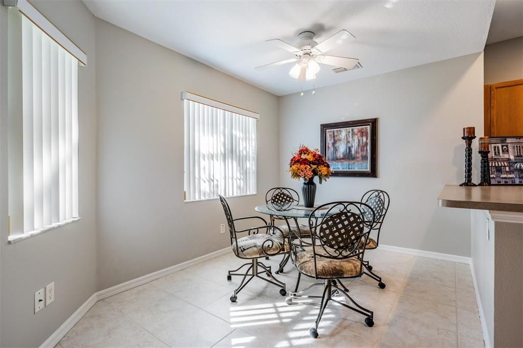 Breakfast nook in kitchen