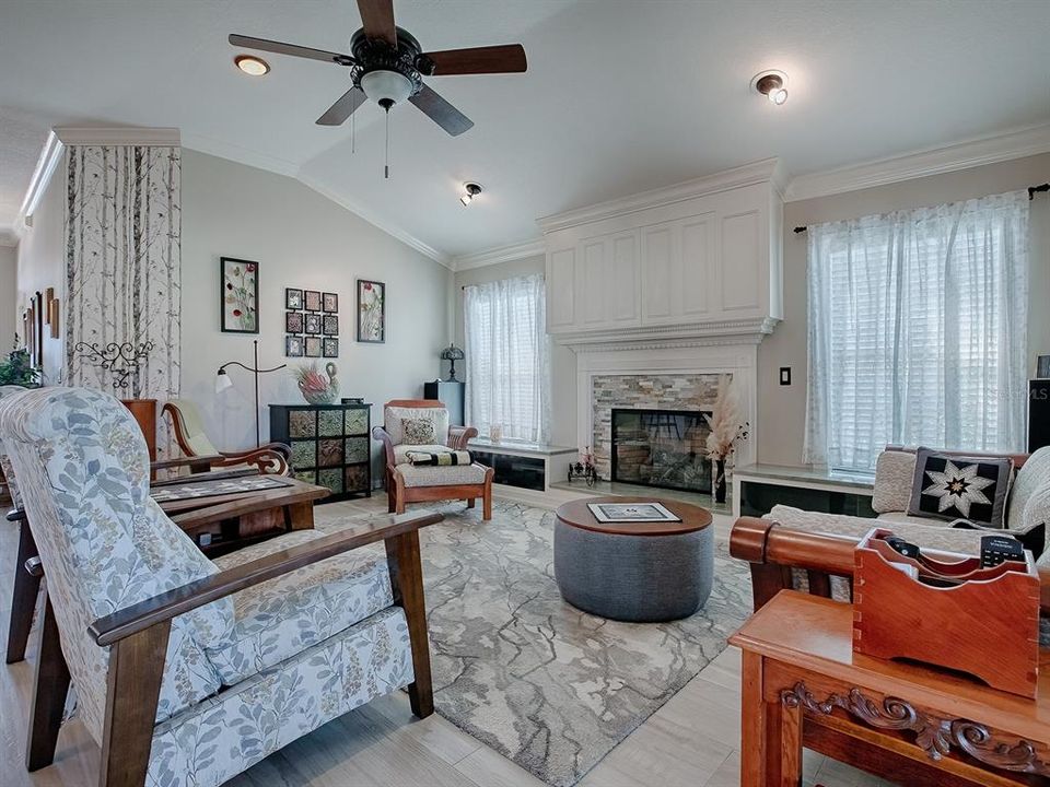 Television Cabinet Above Fireplace Can Be Closed