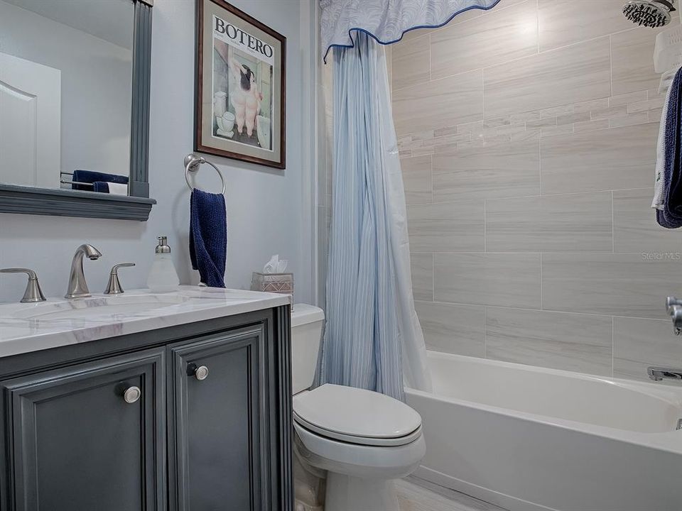 Guest Bath Has Tile Surround