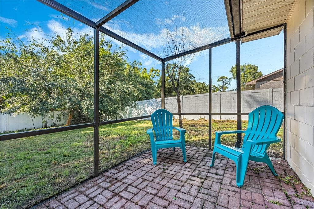 Screened in back porch