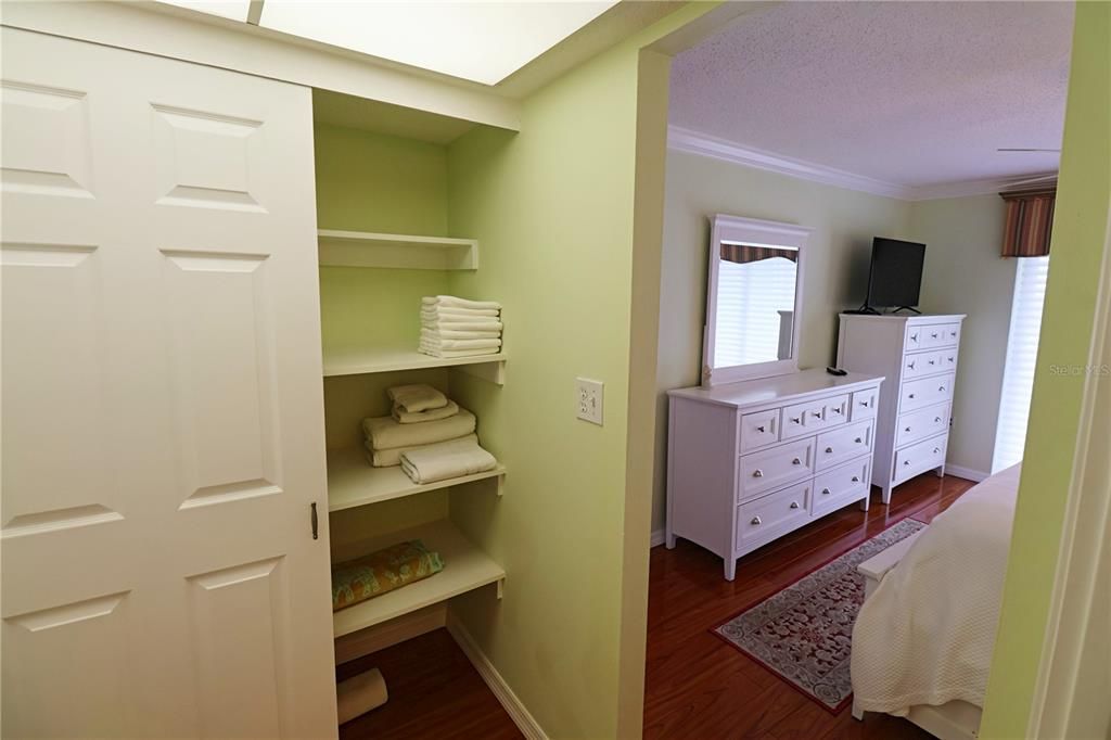 Linen closet for Primary bedroom